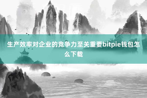 生产效率对企业的竞争力至关重要bitpie钱包怎么下载