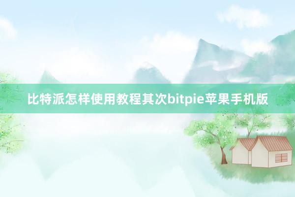 比特派怎样使用教程其次bitpie苹果手机版