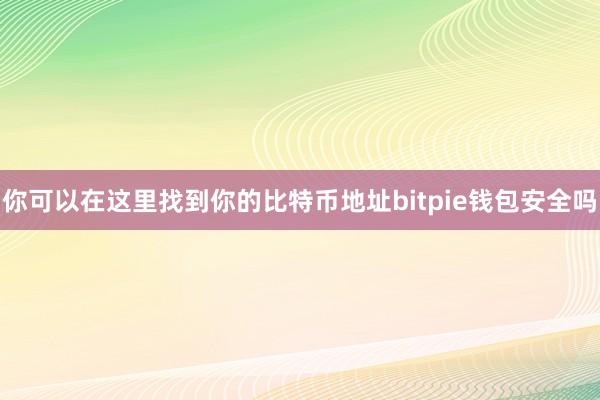 你可以在这里找到你的比特币地址bitpie钱包安全吗