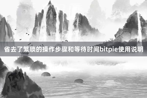 省去了繁琐的操作步骤和等待时间bitpie使用说明