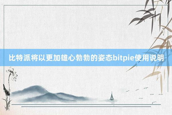 比特派将以更加雄心勃勃的姿态bitpie使用说明