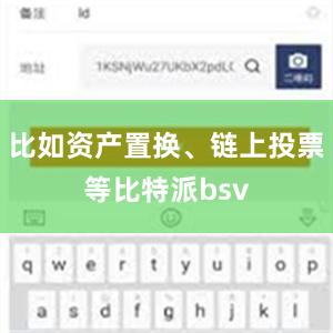 比如资产置换、链上投票等比特派bsv