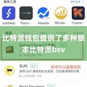 比特派钱包提供了多种版本比特派bsv