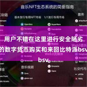 用户不错在这里进行安全陋劣的数字货币购买和来回比特派bsv