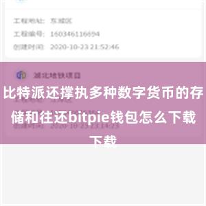 比特派还撑执多种数字货币的存储和往还bitpie钱包怎么下载