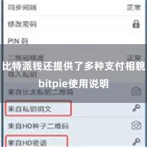 比特派钱还提供了多种支付相貌bitpie使用说明