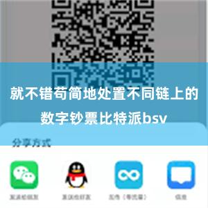 就不错苟简地处置不同链上的数字钞票比特派bsv